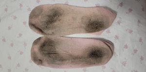 Worn dirty socks