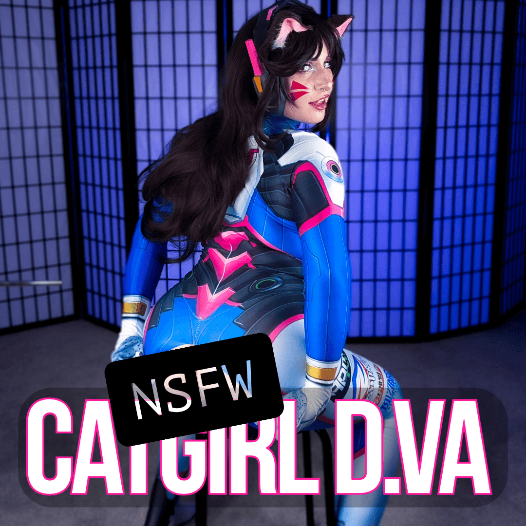 Catgirl DVa Overwatch Cosplay Photoset NSFW