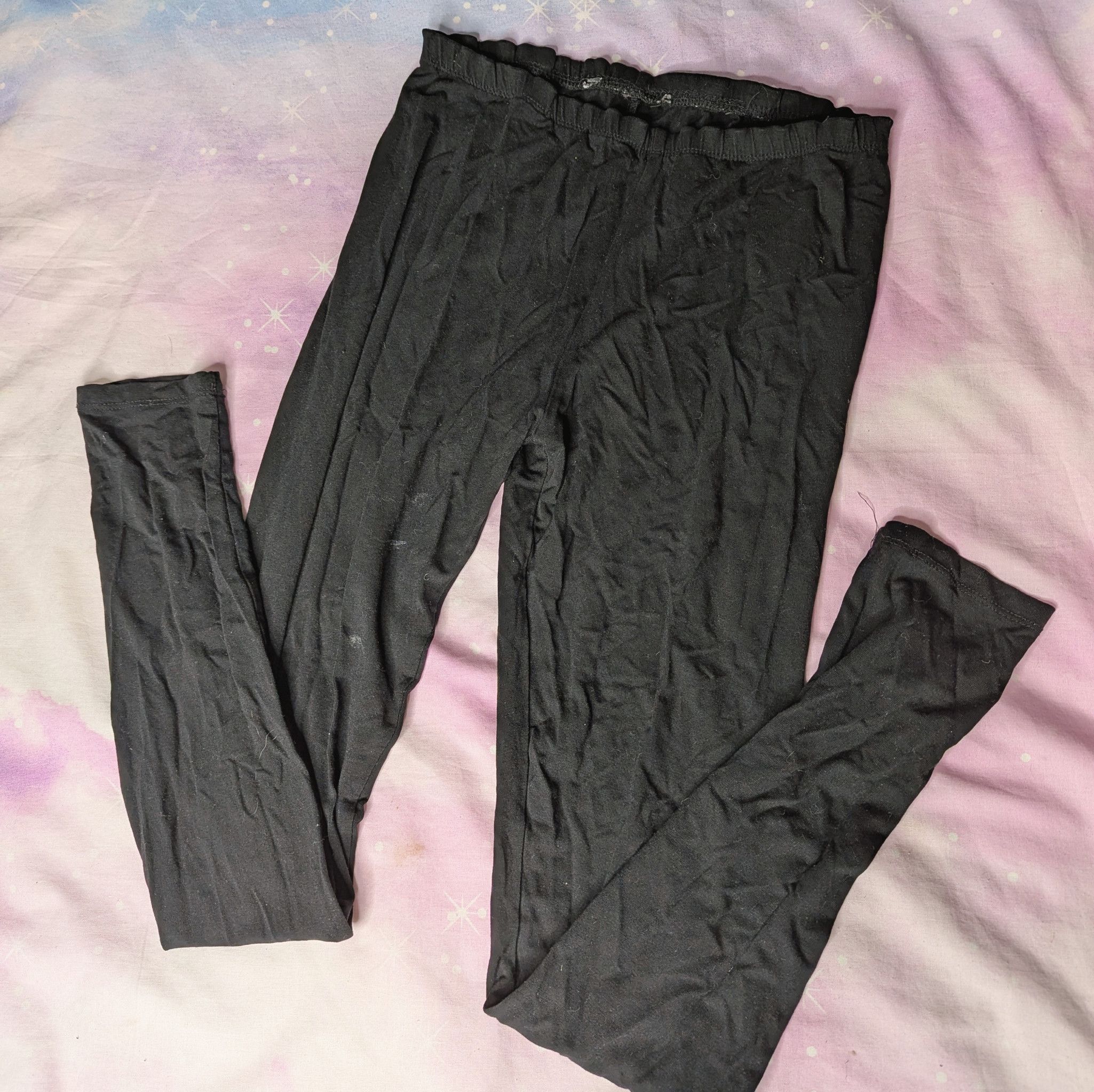 Old Black Leggings Yoga Pants Tights