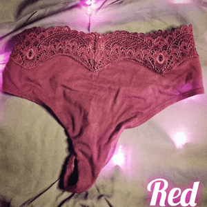 Used Red Lace Thong