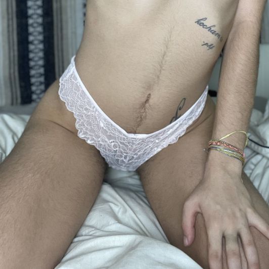light pink lace thong