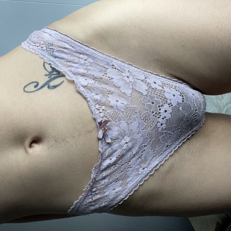 lavender lace thong