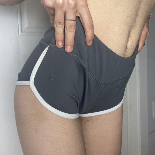 sweaty gym shorts