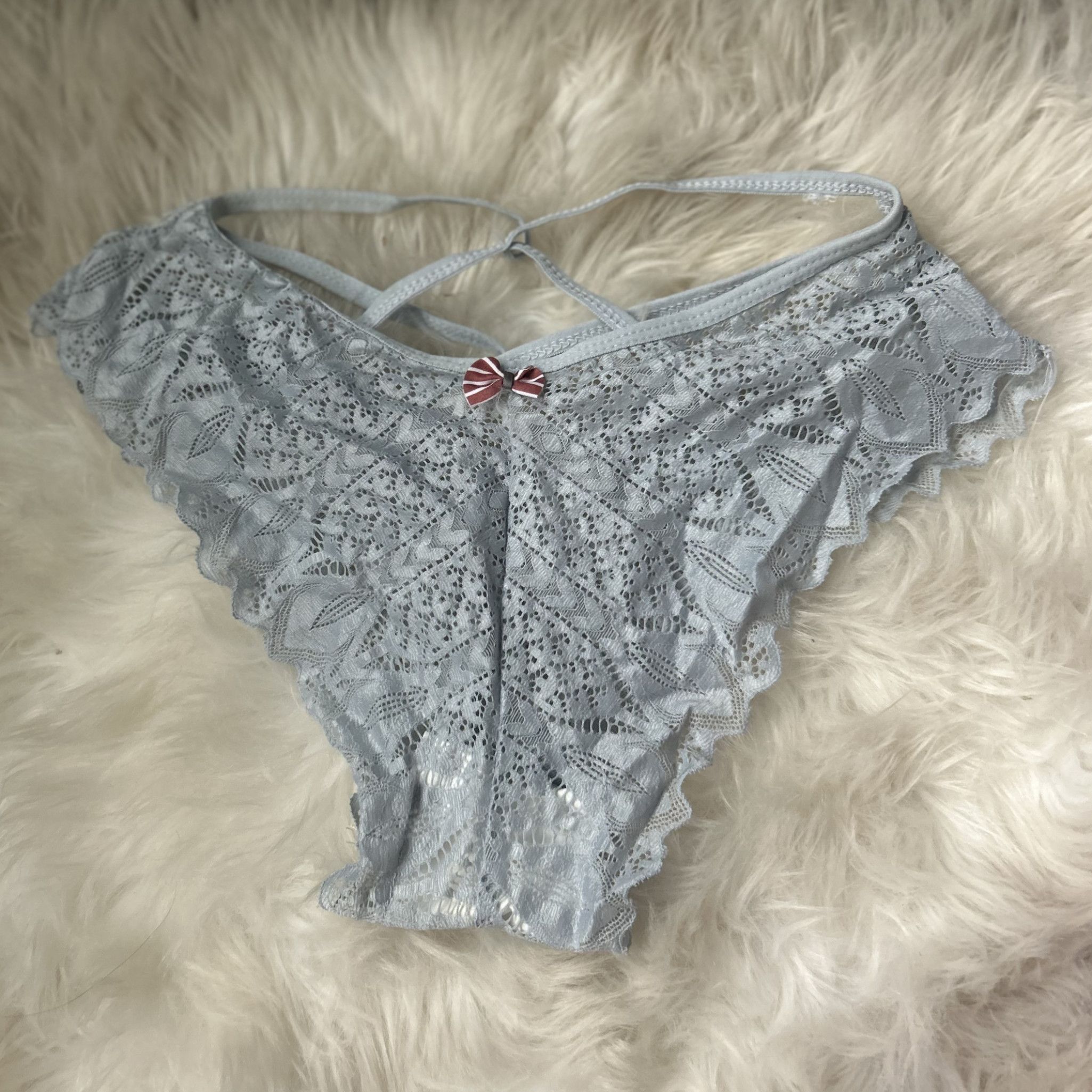blue lace panties