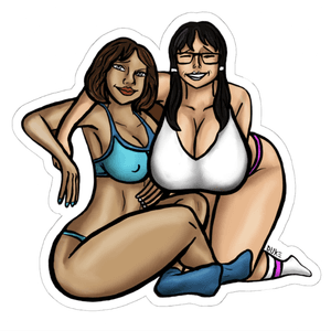 Crystal And Samantha Cut out sticker