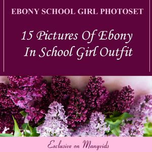 Ebony In School Girl Costume