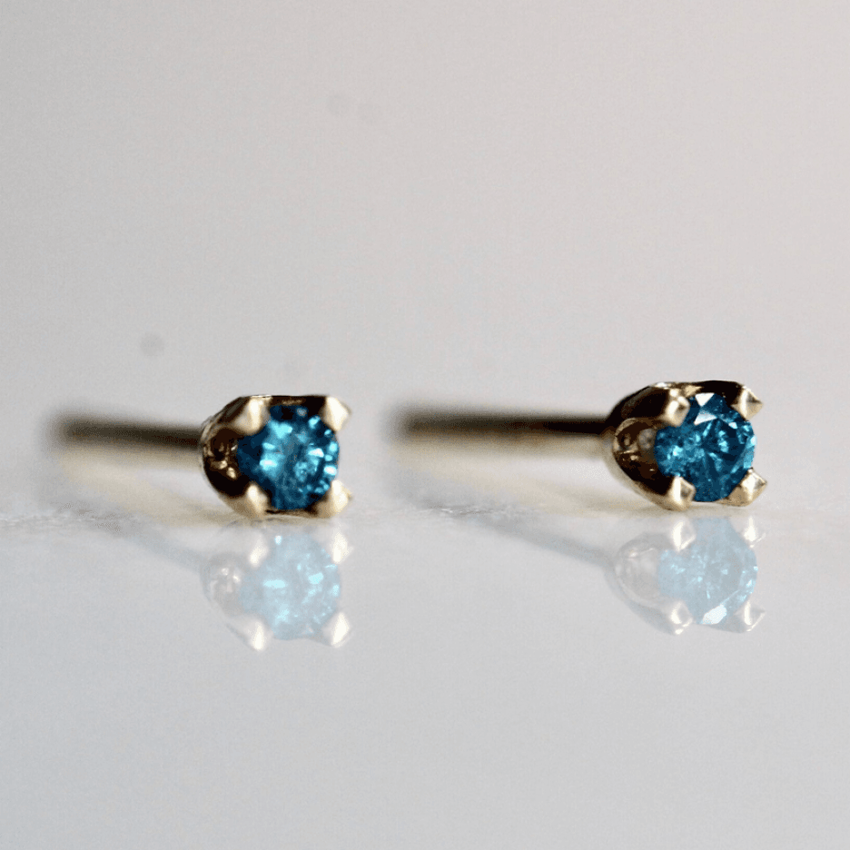 Blue diamond earrings for Me