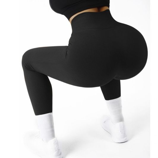 black sports leggings
