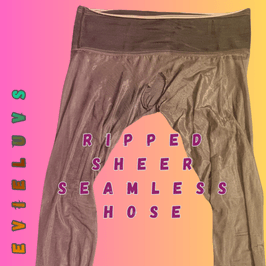 Ripped Sheer Seamless Pantyhose