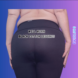 EvieLuvs Well Worn Black Cotton Leggings