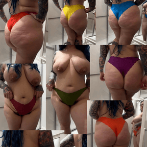 Colourful Thong Panties