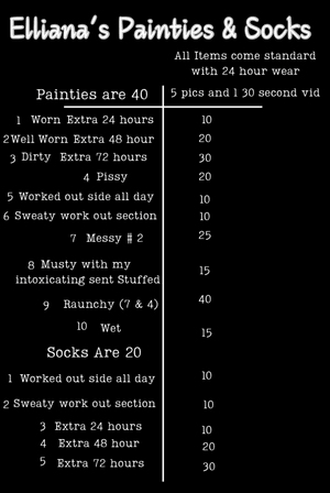 Purchase my worn panties N socks just the way you like them
