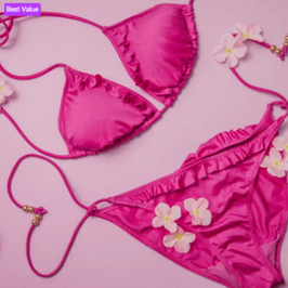 Pink and blue lingerie