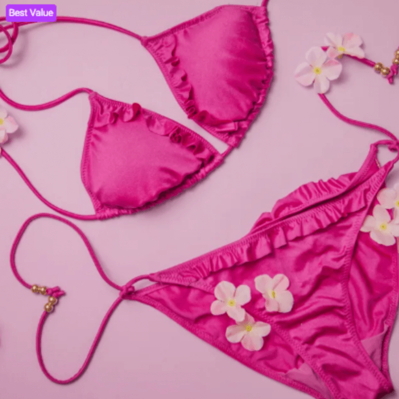 Pink and blue lingerie