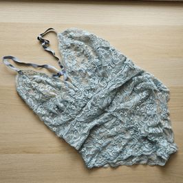 Grey lace bodysuit