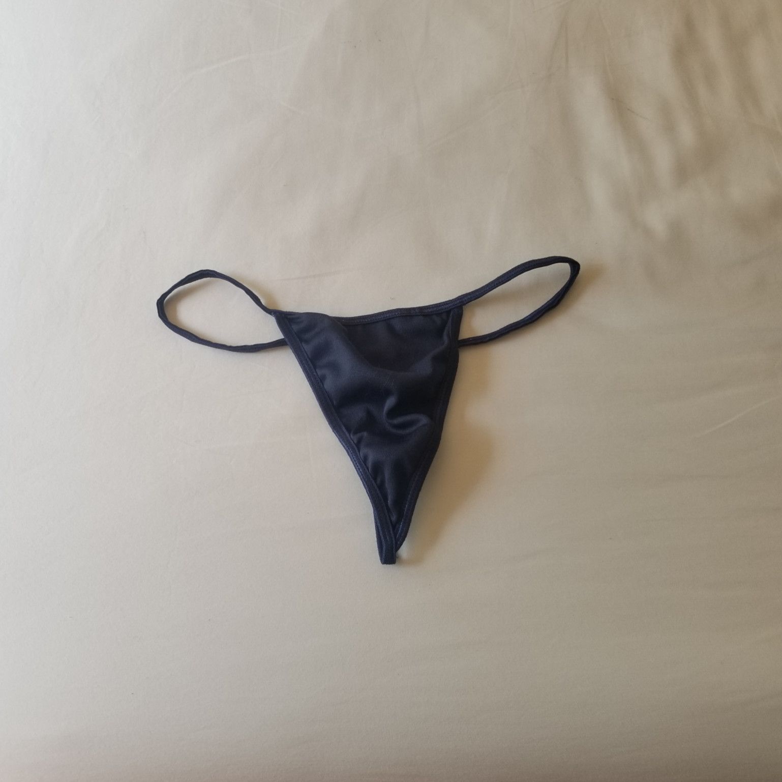 Dark navy blue thong