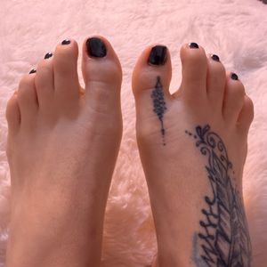 Fresh pedicure on my toes