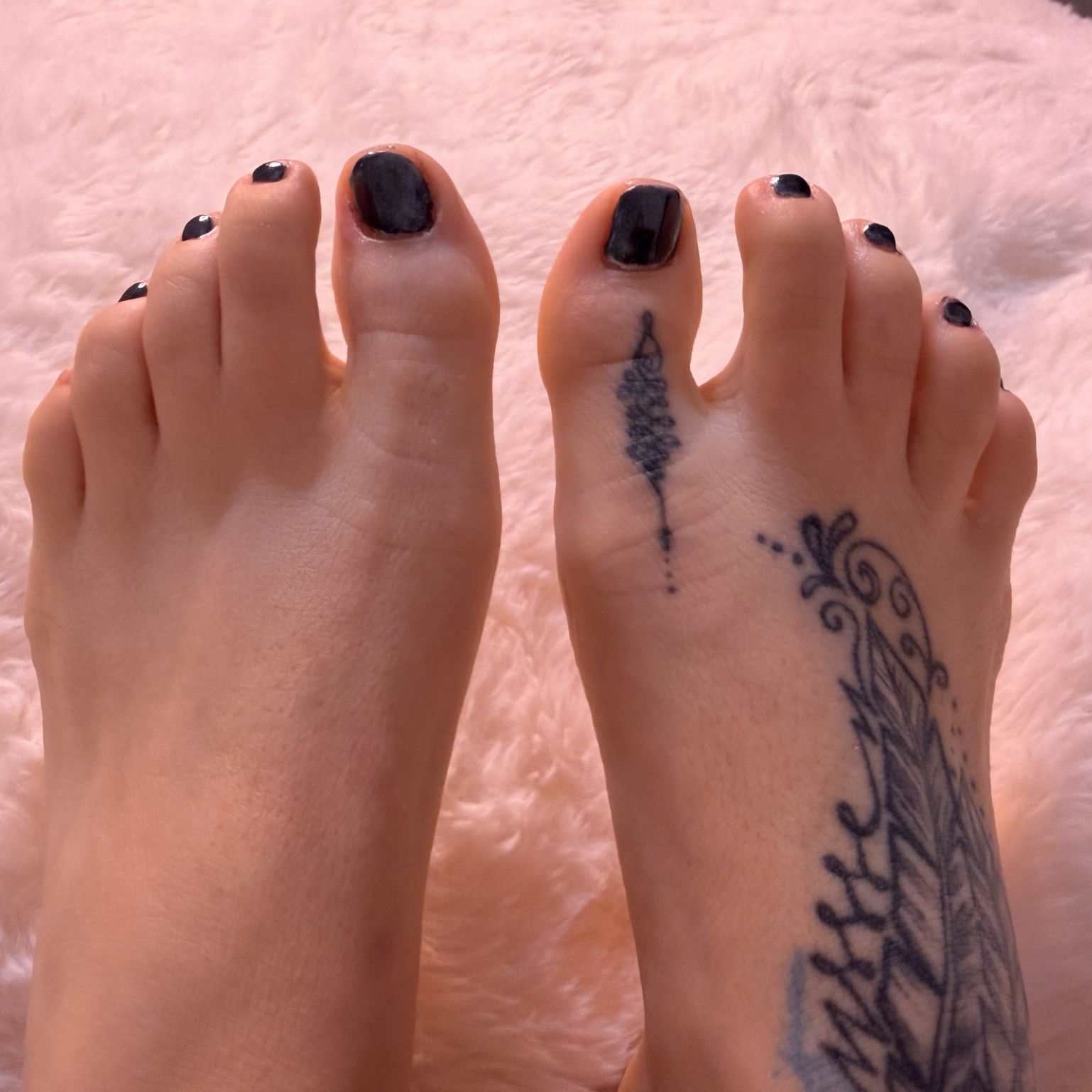 Fresh pedicure on my toes