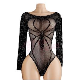 Black Widow Mesh Rhinestone Lingerie for Vi to get Fucked In