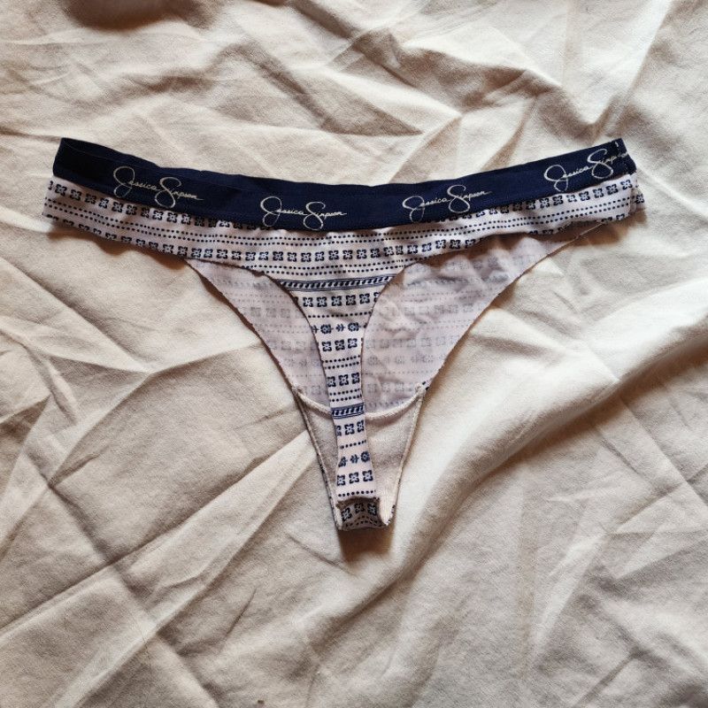 Blue and White Jessica Simpson Thong