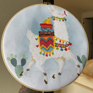 Llama Cross stitch made by me