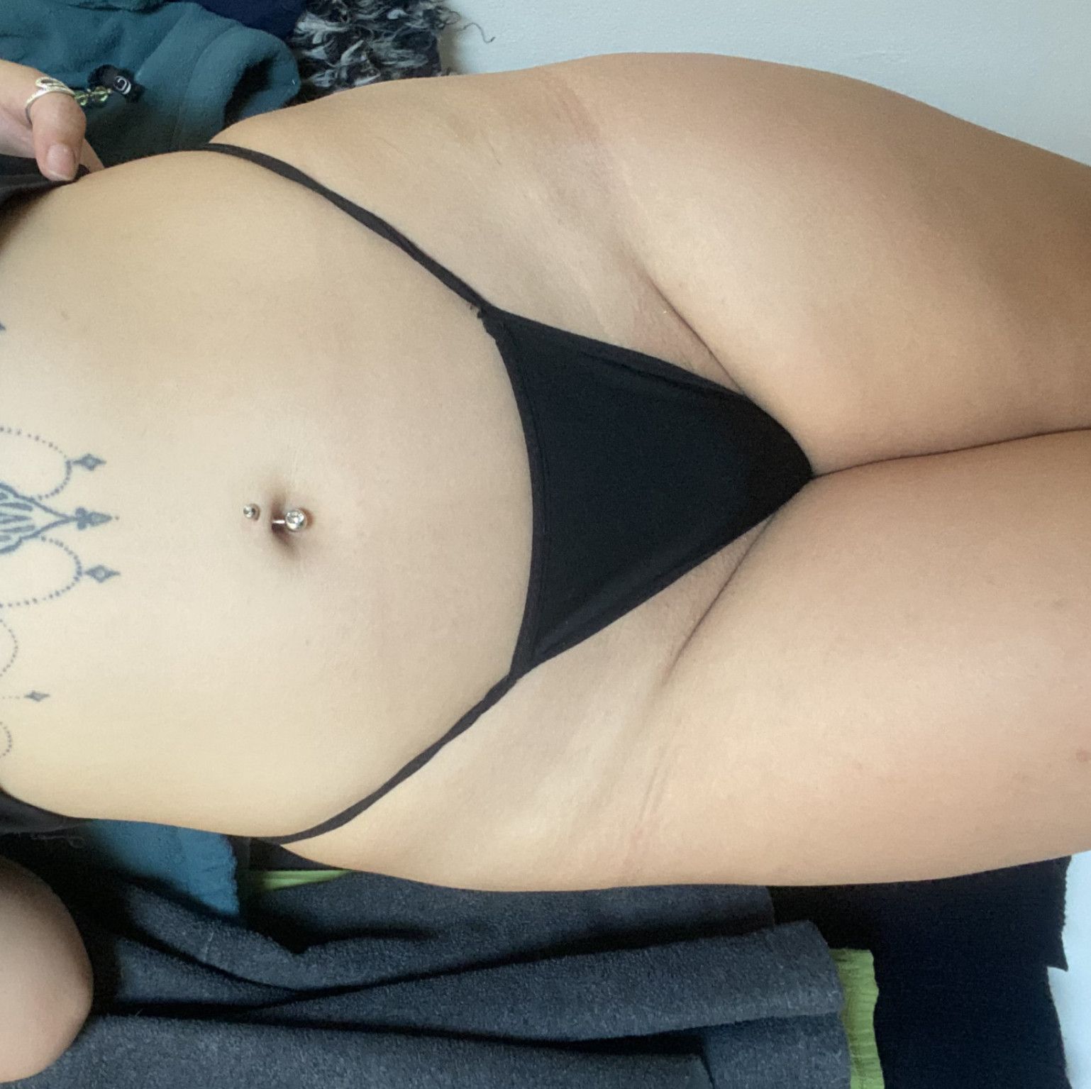 WORN black gstring