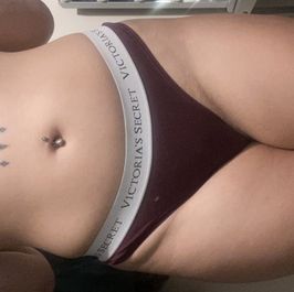 WORN Purple Victoria Secret thong