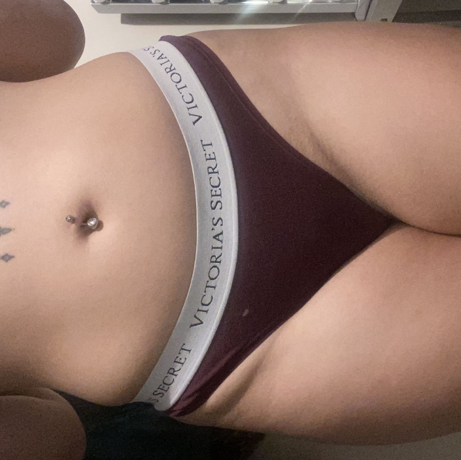 WORN Purple Victoria Secret thong