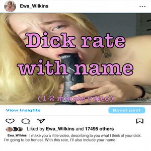 Dick rate with name