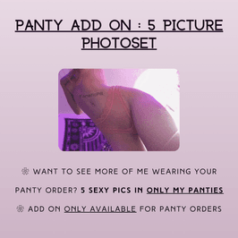 Panty Add On : Small Photo Set