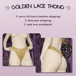 Golden Lace Thong