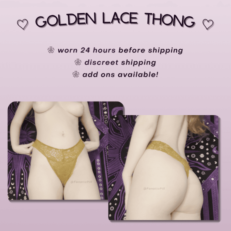 Golden Lace Thong