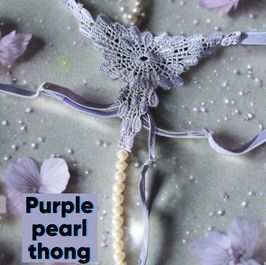 Purple Pearl Thong Tback