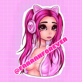 Gamer Kittygirl Sticker