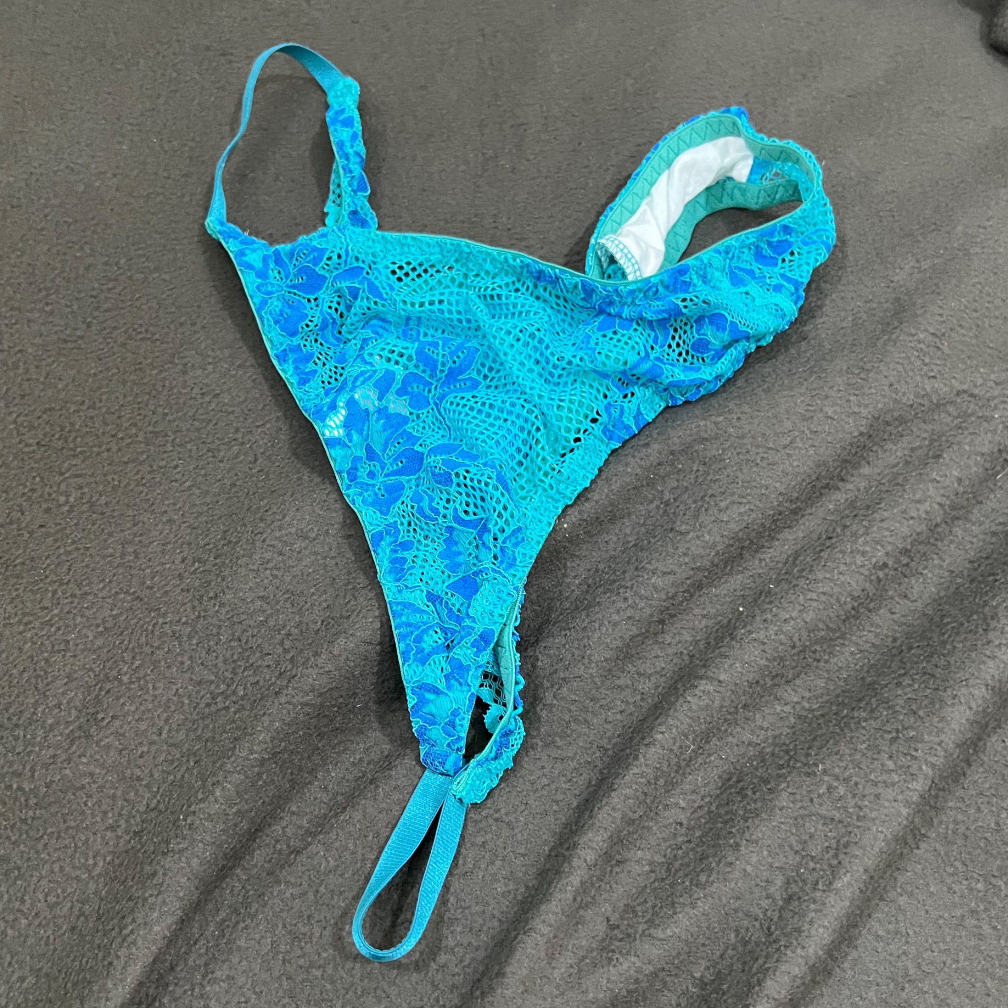 Blue Mesh Panty One Piece