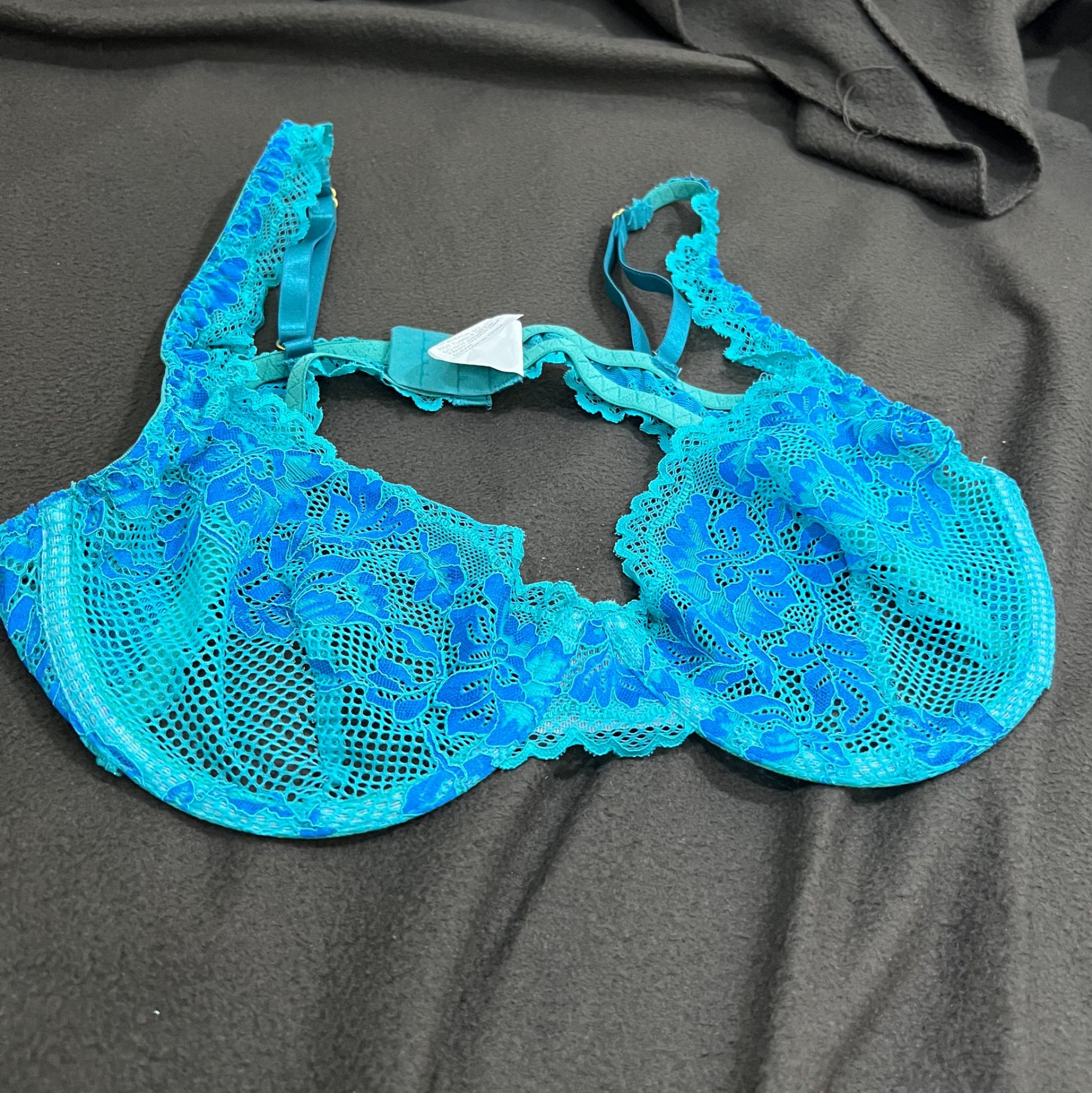 Blue Mesh Bra One Piece