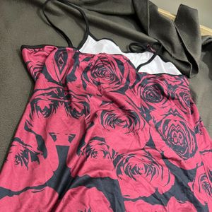 Red Japanese Style Mini Dress