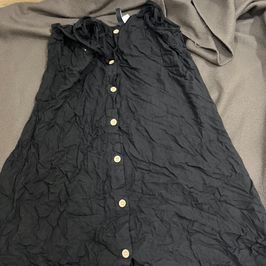 Black Buttoned Mini Dress