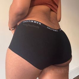CUSTOM WEAR Used Black Cotton Boy Shorts Hairy