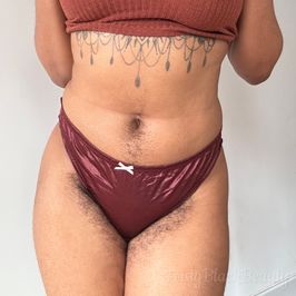 CUSTOM WEAR Plum Satin Thong
