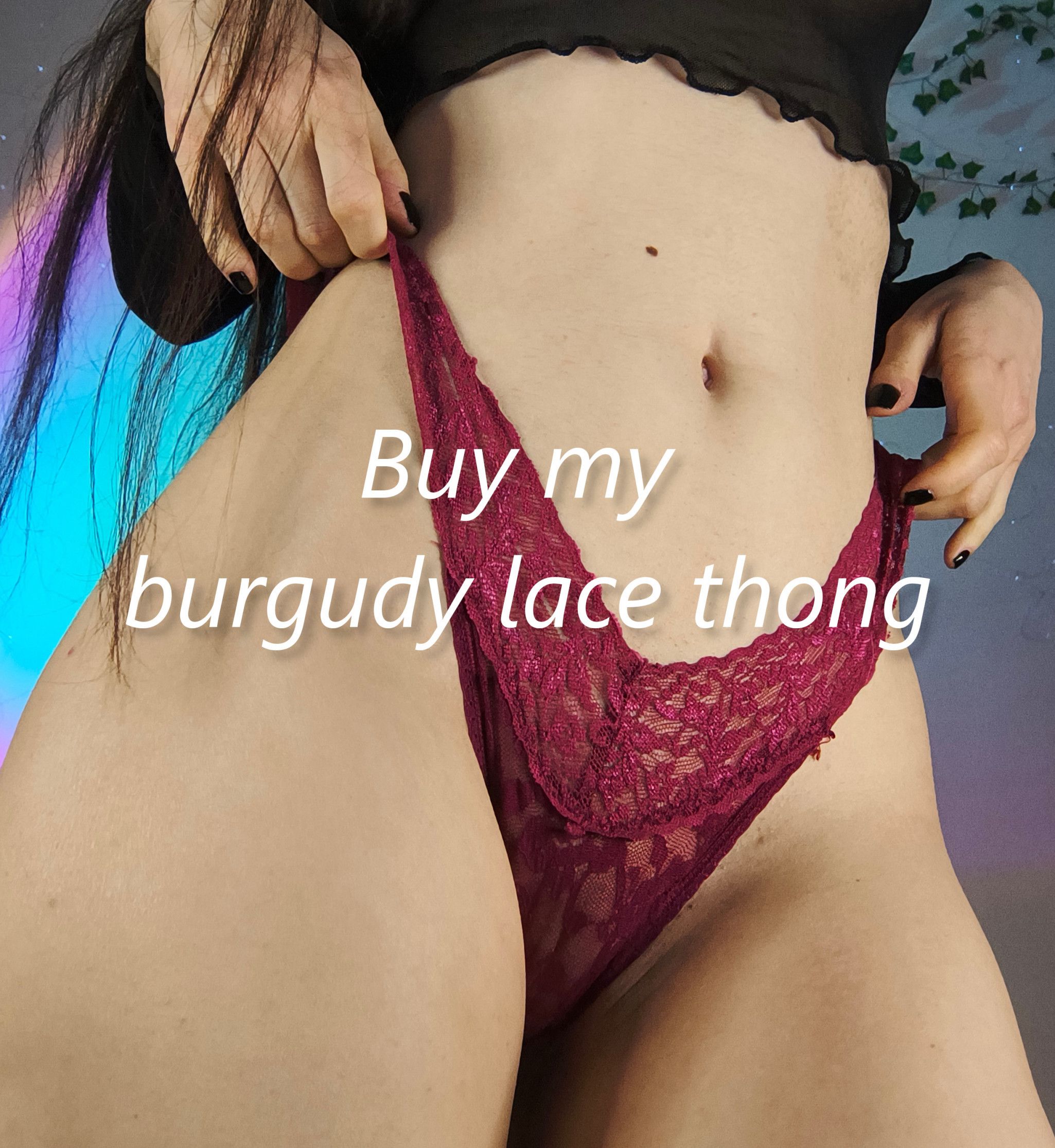 Buy my Burgudy Lace Thong
