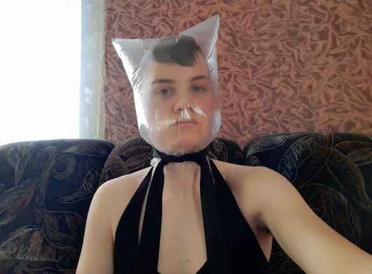 Clear Plastic Bag Head Set