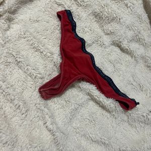 Red panties thongs