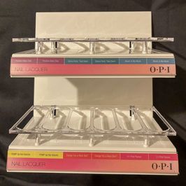 1x Preloved OPI nail lacquer White Acrylic stand holds 36 f