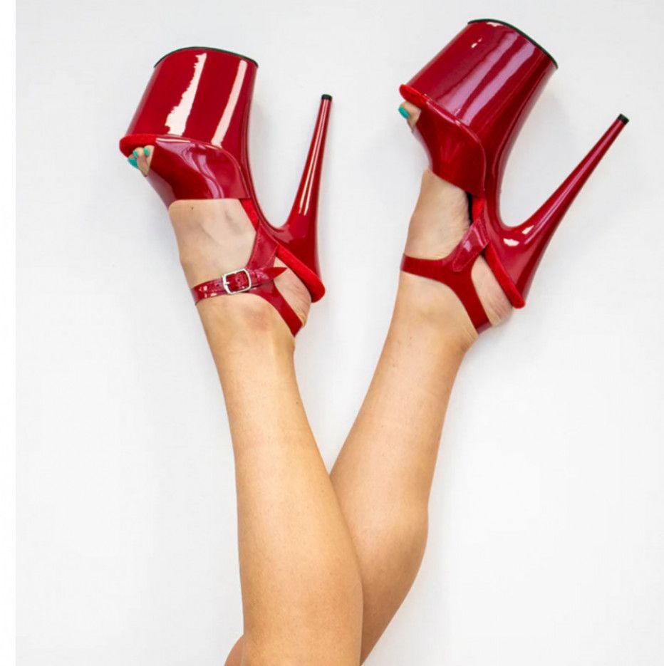 Pleaser 8inch Stilettos Red