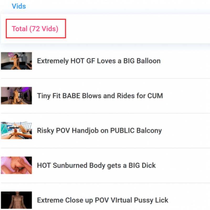 ALL of my HOT Videos! 99 at the moment!