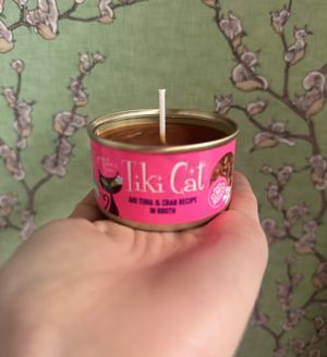 Handmade TikiCat Candle Mini Pink
