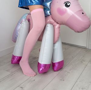 Pink Thigh High Socks