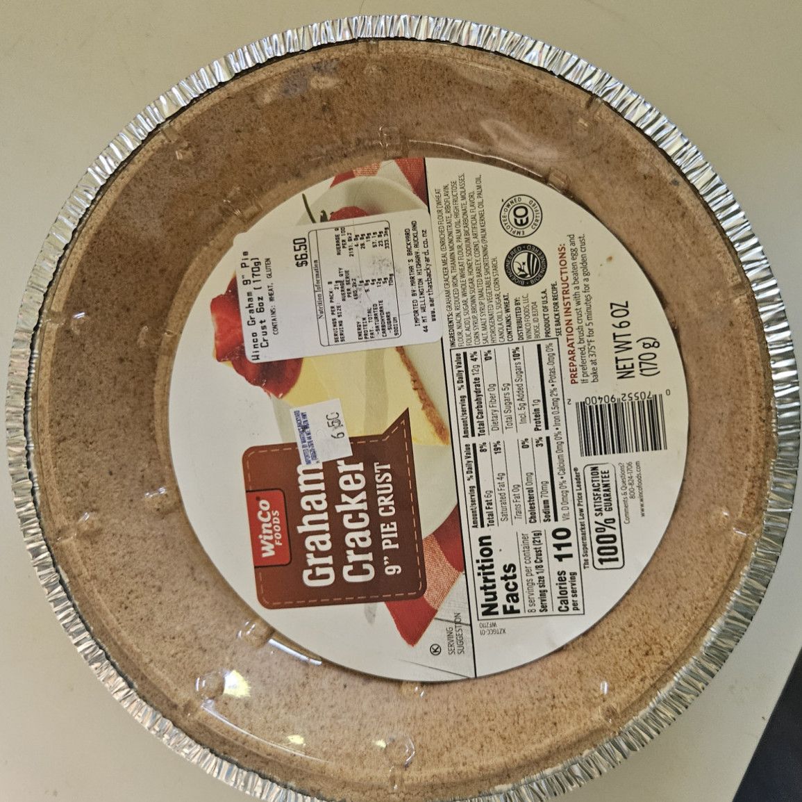 Graham cracker crust for prop not eating