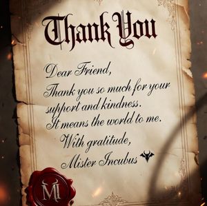 THANK YOU FROM MISTER INCUBUS